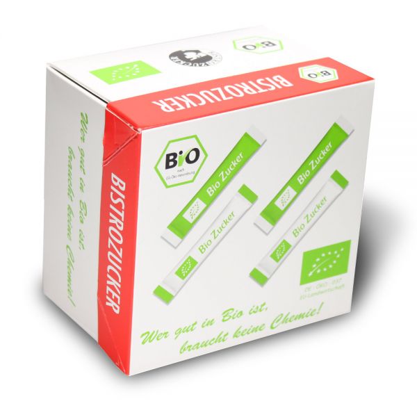 Bio Zuckersticks 3,6 g Sugarbox | Natürlich nachhaltiger BIO-Markenzucker aus deutschem Zuckerrüben