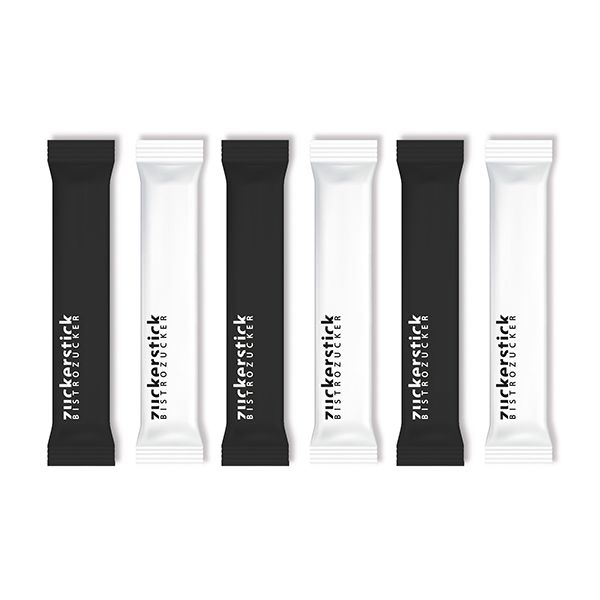 Black & White Zuckersticks 3 g | Natürlich nachhaltiger Markenzucker aus deutschem Zuckerrübenanbau