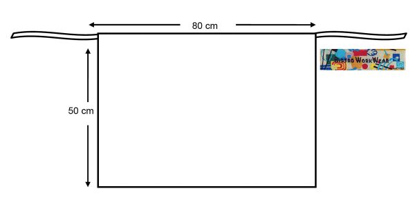 Bistro Schürze 50 cm Länge in verschiedenen Farben